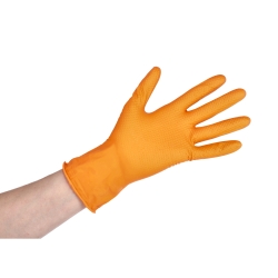 ZARYS Rękawice nitrylowe bezpudrowe Gripzzly , 50 sztuk,  pomarańczowe, XL (RPGXL50)