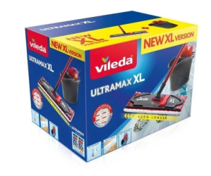 Vileda ULTRAMAX  XL MAXI, Mop+ Wiadro + Wyciskacz + Wkład do mopa w Kartonie (XLKOMP)