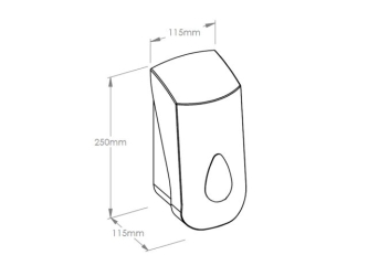 Merida Dozownik mydła w płynie  TOP MAXI, pojemność zbiornika 800 ml, tworzywo ABS (DTS101)