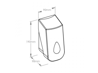 Merida Dozownik mydła w płynie TOP MINI, pojemność zbiornika 400 ml, tworzywo ABS (DTS102) - Dozownik mydła w płynie MERIDA TOP MINI, pojemność zbiornika 400 ml, tworzywo ABS, kolor biały