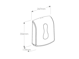 Merida Pojemnik na ręczniki składane  ONE SLIM, tworzywo ABS (AEC101) - Pojemnik na ręczniki składane Merida ONE SLIM, tworzywo ABS