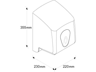 Merida Pojemnik na ręczniki papierowe w rolach TOP MAXI, tworzywo ABS (CTS101) - Pojemnik na ręczniki papierowe w rolach Merida TOP MAXI, tworzywo ABS, biały