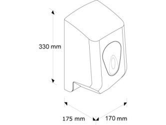 Merida Pojemnik na ręczniki papierowe w rolach TOP MINI, tworzywo ABS, biały (CTS201)