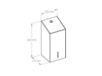 Merida Pojemnik na papier toaletowy w listkach STELLA, pojemność do 400 szt. listków (BSM401)