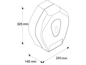 Merida Pojemnik na papier toaletowy TOP MAXI, tworzywo ABS, biały (BTN101)