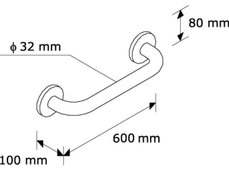 Merida Poręcz prosta długość 600 mm (TPC02)