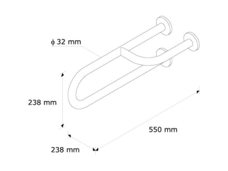 Merida Poręcz umywalkowa prawa 550 mm (TPC03)