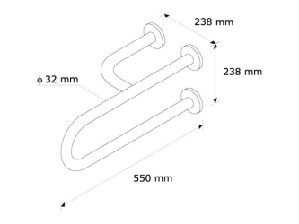 Merida Poręcz umywalkowa prawa 550 mm (TPC03)