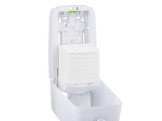 Merida Pojemnik na papier toaletowy w listkach  HARMONY, tworzywo, biały transparentny (BHB401)