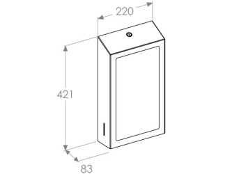 Merida Pojemnik na ręczniki składane z lustrem ze stali SuperMirror „2w1"  STELLA SLIM MEGA COMBO (ASC755)