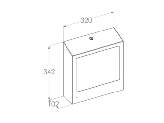 Merida Pojemnik na ręczniki składane z bezdotykowym automatycznym dozownikiem mydła w pianie i z lustrem ze stali SuperMirror „3 w 1" STELLA SLIM  COMBO (ASC753)