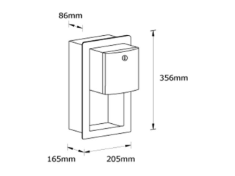 Merida Wnękowy pojemnik na dwie rolki "zwykłego" papieru toaletowego, ROVAL, STAL MATOWA (20031)