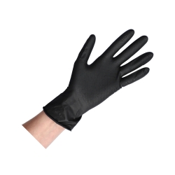 ZARYS Rękawice nitrylowe bezpudrowe Gripzzly , 50 sztuk, czarne, XXL (RCG50XXL)