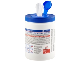 Merida Chusteczki nasączone do chirurgicznej i higienicznej dezynfekcji rąk i powierzchni DDR+, tuba, rolka 15 m, 100 listków (UMD741)