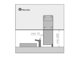 Merida Ruchomy korpus do montażu dozownika za lustrem (GWT503)