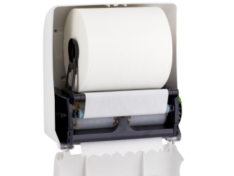 Merida Mechaniczny podajnik ręczników papierowych w rolach TOP AUTOMATIC MAXI, tworzywo ABS, biały połysk (CTS302)