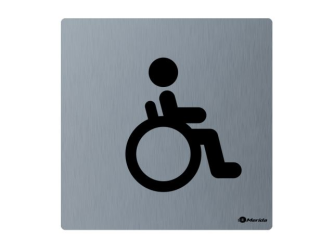Merida Piktogram - toaleta dla niepełnosprawnych, wym. 95 x 95 x 2 mm, stal matowa (GSM009)
