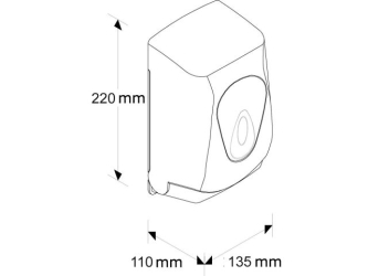 Merida Pojemnik na papier toaletowy w listkach TOP, tworzywo ABS, biały (BTS401)